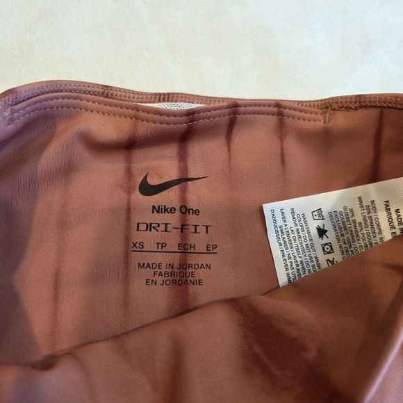 Nike One Dri-FIT Women's Training Leggings Pecan / Rose Clay (FZ7272-634) XS New - Picture 5 of 13